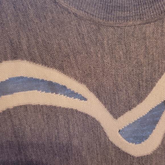 Elie Tahari Priyanka Fine Merino Grey Sleeveless Top Intarsia Illusion Knit NWT - Picture 7 of 10